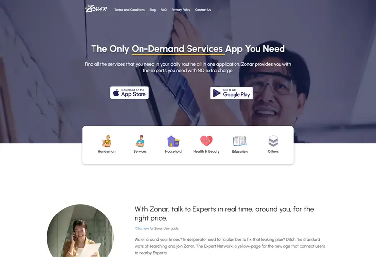 Zonar app portfolio screenshot